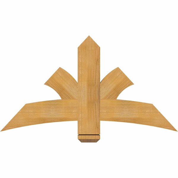 Ekena Millwork Davenport Rough Sawn Timber Gable Bracket, Western Red Cedar, 48"W x 26"H x 2"D x 6"F, 13/12 Pitch GBW048X26X0206DAV00RWR - main